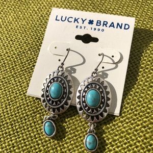 Lucky Brand Silver & Turquoise Earrings